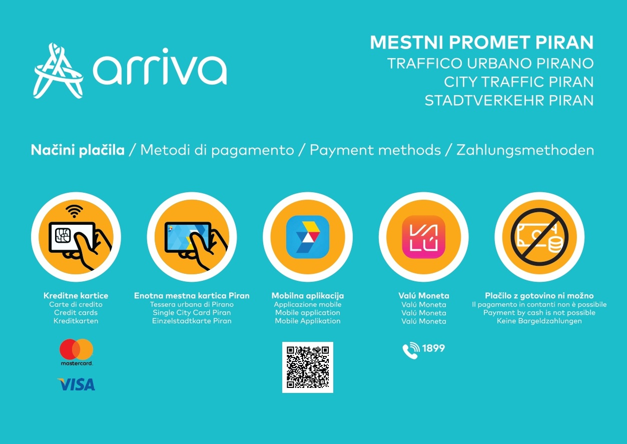 Skupina Arriva Slovenija v prvi vrsti skrbi za varen, zanesljiv in nemoten javni prevoz na območju občine Piran ter okoliških naselij. Naša želja in cilj je poskrbeti za to, da bi avtobus postal najboljša alternativa osebnemu avtomobilu.