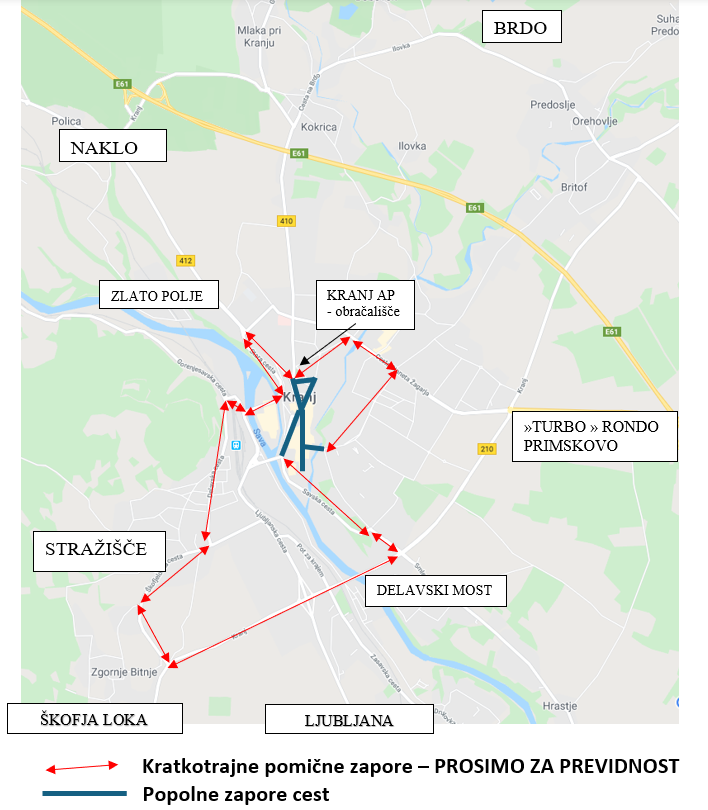 V soboto 30. 8. in nedeljo 31. 8. 2025, bo potekal Kolesarski praznik - Kranj. Zaradi tega bo prilagojeno izvajanje avtobusnega prometa: