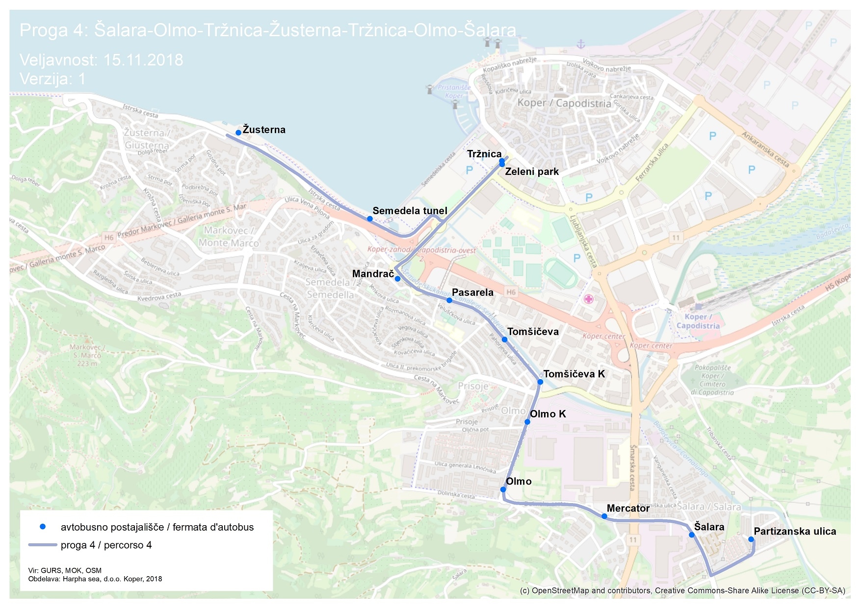 Dear passengers please be informed that on 15 November 2018 a new line will start to operate at City transport Koper.