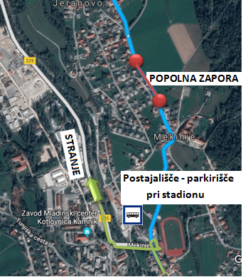 Zaradi obnove in asfaltiranja cestišča dela Cankarjeve ceste v Mekinjah, bo popolna zapora na relaciji Mekinje – Godič 20., 21. in 22. 3. 2019.