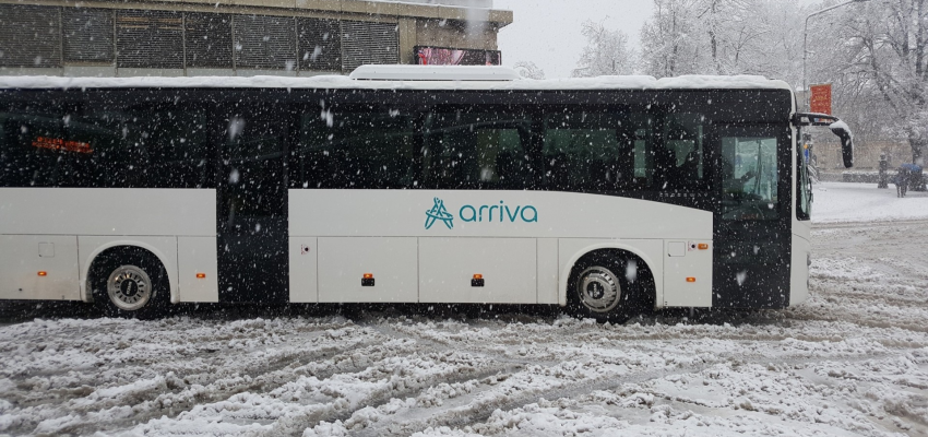 Dear passengers please be informed that due to forecasted heavy snowing delays are possible in public passenger bus transport.