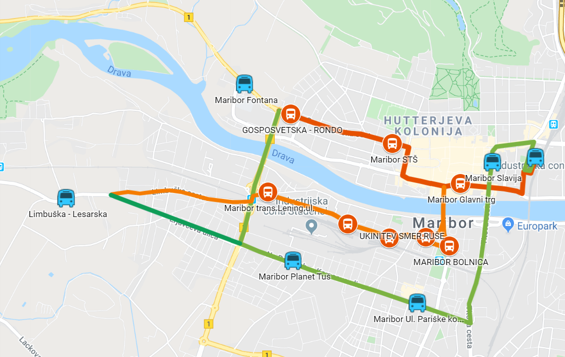 Changes in operation of regional bus transport due to closure of Koroška cesta in Maribor 3 Koroska 2020