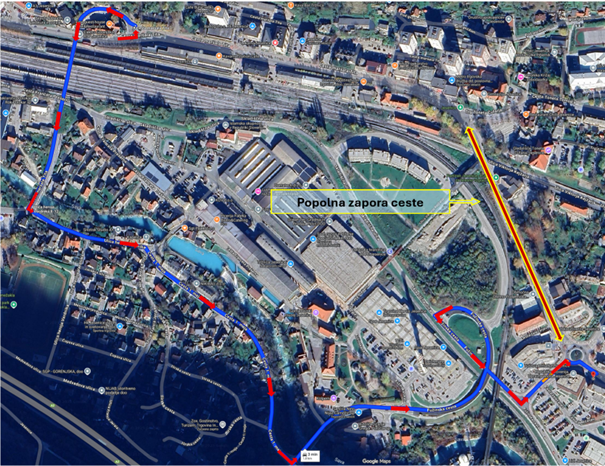 Obveščamo vas, da bo zaradi izgradnje komunalne infrastrukture območja OPPN Partizan (asfaltiranje) na odseku državne ceste R2-452, 0386 Hrušica – Javornik (od km 4,465 do km 4,765), uvedena popolna zapora ceste.